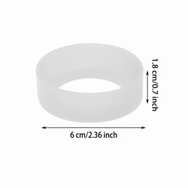ONLYKXY 3pcs 6cm Silicon Protective Cup Mat Sleeve Heat-Resistant Bottle Holder Rubber Coaster Tumblers Protector Base Pad Non-Slip Bottom Cover Ring Accessories for Thermos Cup (Clear)