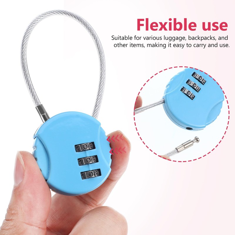 Gadpiparty Pack of 10 Combination Lock, 3 Sets Passwords, Luggage