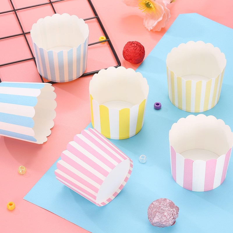 sourcing map 50Pcs Paper Baking Cups 6oz Greaseproof Disposable Bulk