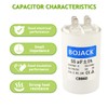 BOJACK CBB60 55uF 250 Volt 50/60Hz AC Capacitor Round Run