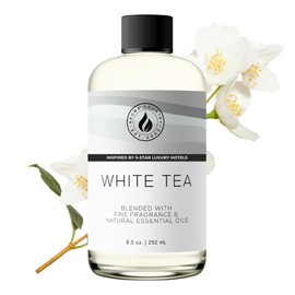 Aroma Country White Tea Diffuser Oil - Luxury Essential Oils for Diffuser Refill & Air Freshener Room Spray, Long-Lasting, Natural Home Fragrance and Hotel Scent for Diffusers & Machines (8.5 Fl Oz)