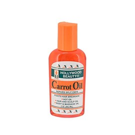 Hollywood Beauty Carrot Oil Repairs Damage Hair & Split Ends 2 oz (Pack of 3)