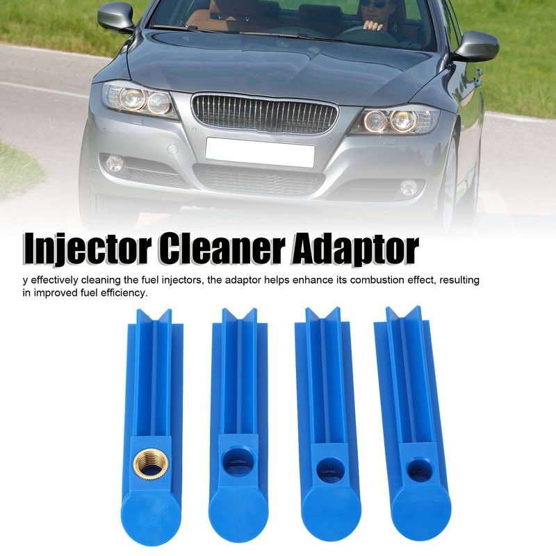 4PCS Fuel Injector Nozzle Flush Cleaner Adapter Universal Cleaning Tool