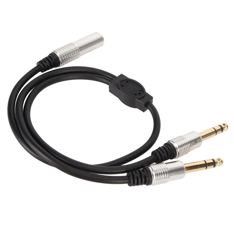 6.35mm Splitter Y Cable Mono Female to Dual Male 1/4