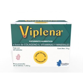 Viplena, Suplemento Alimenticio con Colageno II, Vitaminas y Minerales, 60 Tabletas