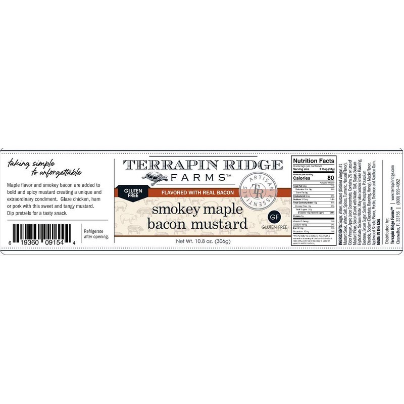 Terrapin Ridge Farms Smokey Maple Bacon Mustard with Bold Spices