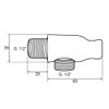 Stainless Steel Wall Connection Elbow with Shower Holder / Connection