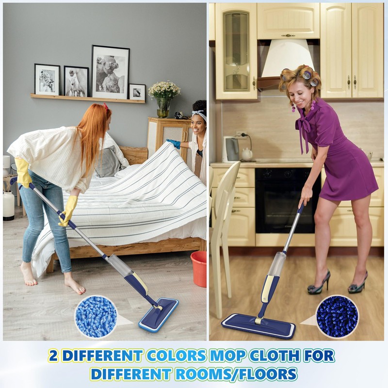 Microfiber Spray Mops for Hardwood Floor Cleaning - MEXERRIS Wet