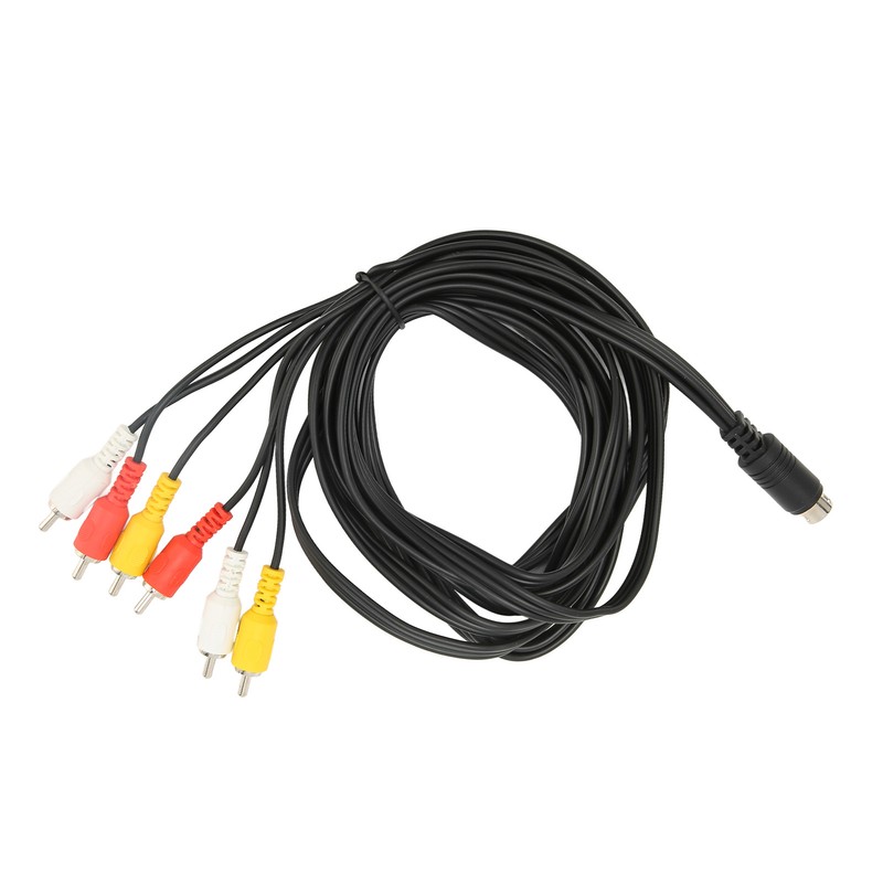 Mini DIN to 6 RCA Cable 9 Pin Clear Signal