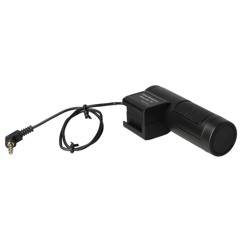 vhbw External Stereo Microphone Compatible with Sony Alpha DSLR-A700Z, DSLR-A850,