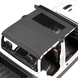 JOYTUTUS Waterproof Sun Shade Top Compatible with Gladiator JT 2020-2026, Canvas Roof Top Cover Gladiator JT Sunshade Blocks Rain, UV, Wind, Noise