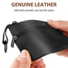 Amaxiu Genuine Leather Mini Coin Purse, black, Classic