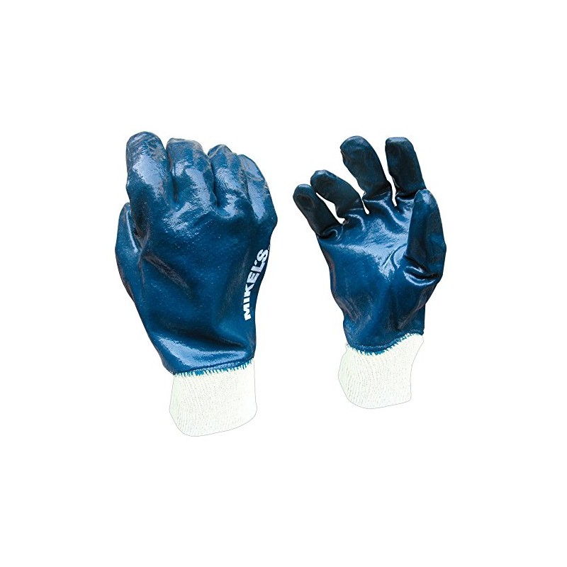 MIKEL´S Guantes para Trabajo de nitrilo con Forro de algodón