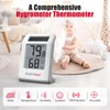 BaldrTherm 2.2'' Digital Thermometer and Hygrometer Meter, Solar-Powered Indoor Temperature