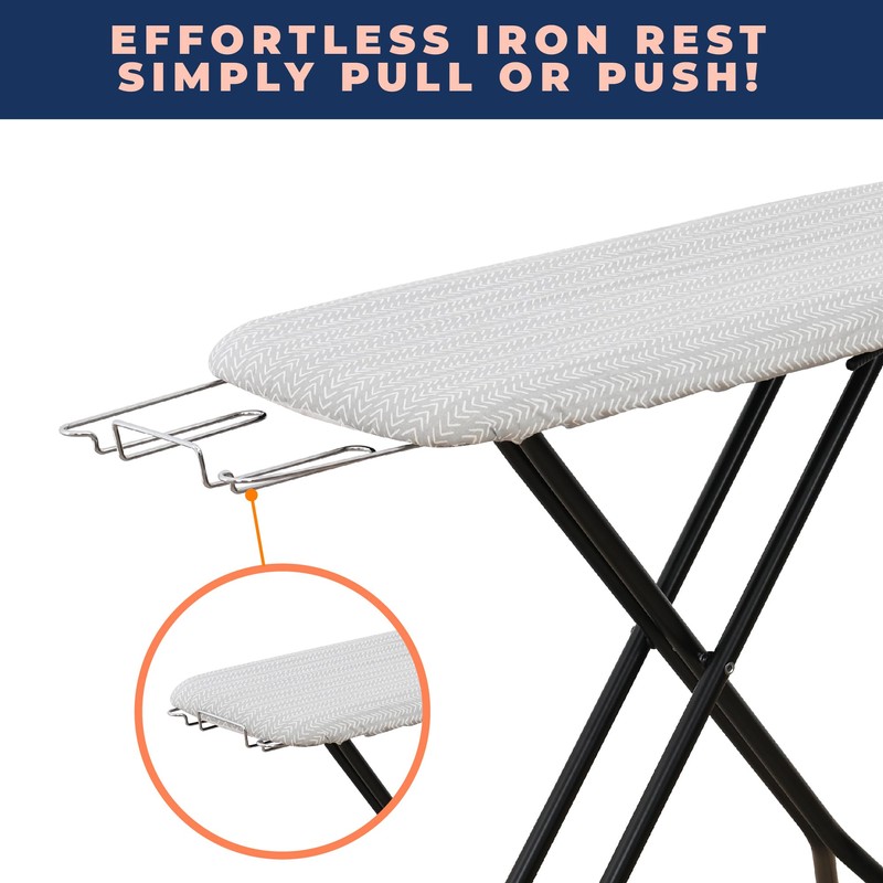 Ironing Board with Iron Rest, Iron Board with 3 Layers
