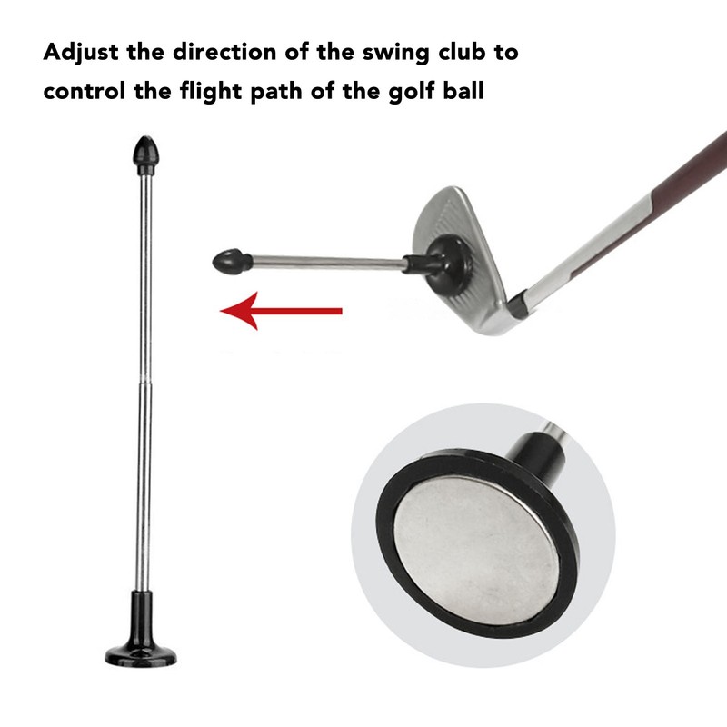 Golf Alignment Rod Stainless Steel Retractable Magnetic Club Alignment Stick