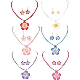 Arete colgantes de Rubra de Plumeria hawaiana, diseo bohemio, flores tropicales, accesorios para fiestas de playa, joyera para mujer