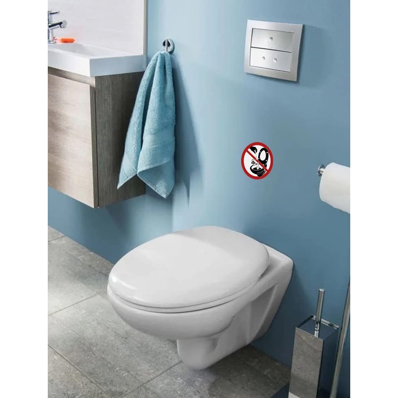 Do not throw toilet bowl sticker 6 round stickers 9.5cm