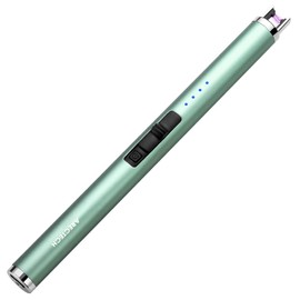 ARECTECH Rechargeable Electric Candle Lighter Arc Plasma Windproof Lighter for Candle Kitchen Birthday Gift for Mom Men Wife with Type-C Cable Green