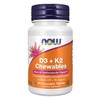 NOW Supplements, Vitamin D3 & K2, 5,000 IU/90 mcg, Plus