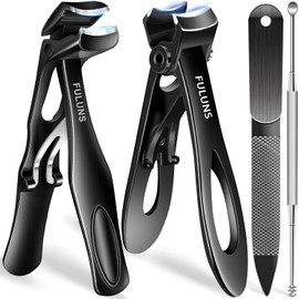 Toenail Clippers for Thick Toenails for Seniors, Angled Large Nail Clippers for Men with Catcher, Heavy Duty Toenail Clippers with Wide Opening Fingernail Clipper Nail Cutter Gifts for Men Women