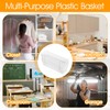 12 Pack Slim Plastic Storage Baskets Tray for Organizing 10.23