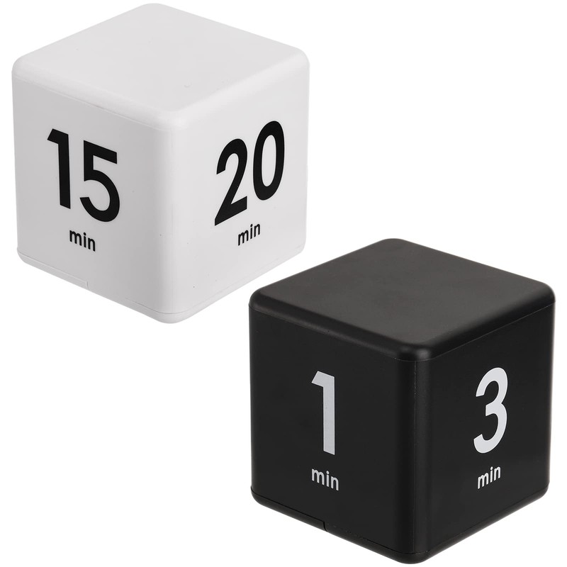 Dicunoy 2PCS Kitchen Timer, Timer Cube, Cute Productivity Timer, Pomodoro