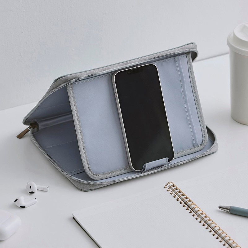 kleid 8553-04 A5 Stand Carry Note Case Blue Gray