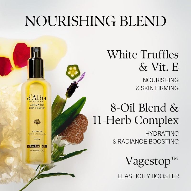 d'alba Piedmont Italian White Truffle First Aromatic Spray Serum, Fragrant