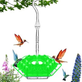 LimCryspp Shirem Hummingbird Feeder for Outdoors - 30 Flower Feeding Ports, Ant & Bee Proof with Built-in Ant Moat, Hanging Bird Feeder for Garden, Backyard - Durable & Leak Proof (Green)