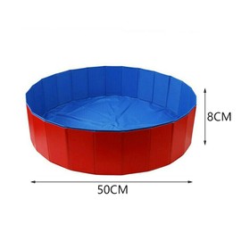 Foldable Dog Pool, Dog Swimming Pool, Environmentally Friendly PVC Non-Slip Paddling Pool with Drain Valve, Summer Swimming Pool for Dogs, Cats (50 x 8 cm (19.68 x 3.15 inches)