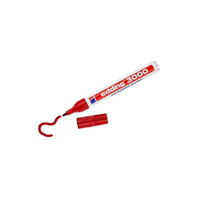 Edding 3000 permanent markers Refillable 1.5 – 3 mm, red
