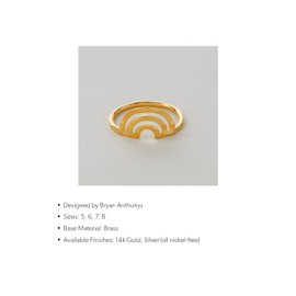 Bryan Anthonys Overcome Ring, 14K Gold Rings for Women, Size 7