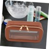 Ipetboom Clear PVC Makeup Bag Zipper Travel Toiletry Organizer with