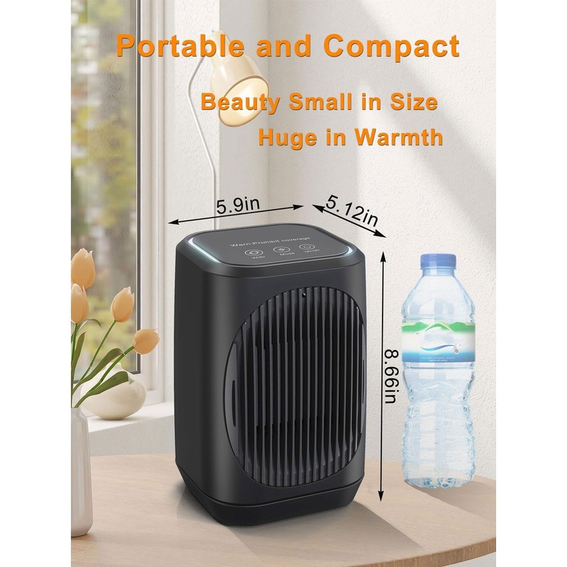 iFeiFan Small Space Heater, Portable Electric Heaters for Indoor Use