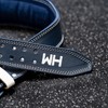 Weightlifting House Elite Leather Belt (White & Blue, XXL)