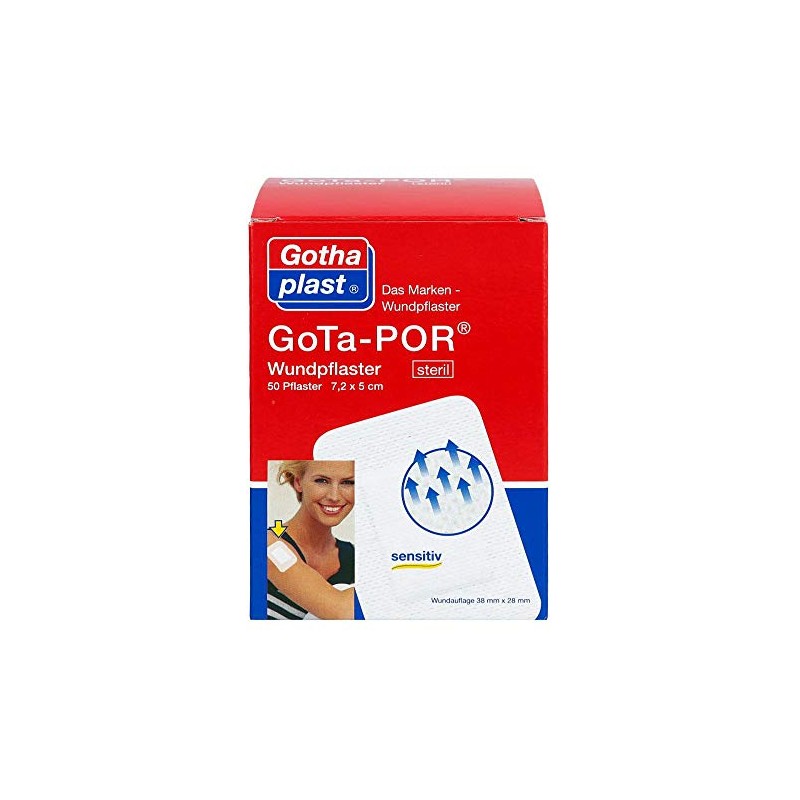 Gota-por Wound Plasters 5 x 7.2 cm Sterile Pack of