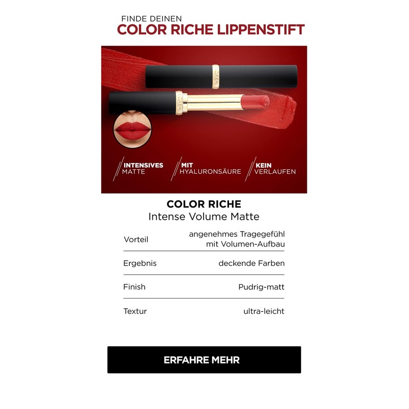 L'Oréal Paris Color Riche Intense Volume Matte Powder Finish Lipstick