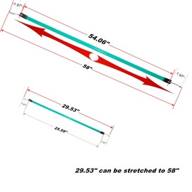 Tiousmoky 29.5" Rubber Bungee Cords EPDM Heavy Duty Tarp Straps with Metal Crimped S Hooks (60” Max Stretch) for Outdoor, Tarp Covers, Canvas Canopies, Motorcycle, and Cargo 10 Pack (Green)
