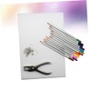 SEWACC 10sheets Unique Contraction Piece Heat-shrinkable Film Pencil Puncher Keychain
