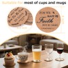 50Pcs Christian Coasters Bulk for Drinks with Bible Verses 4"