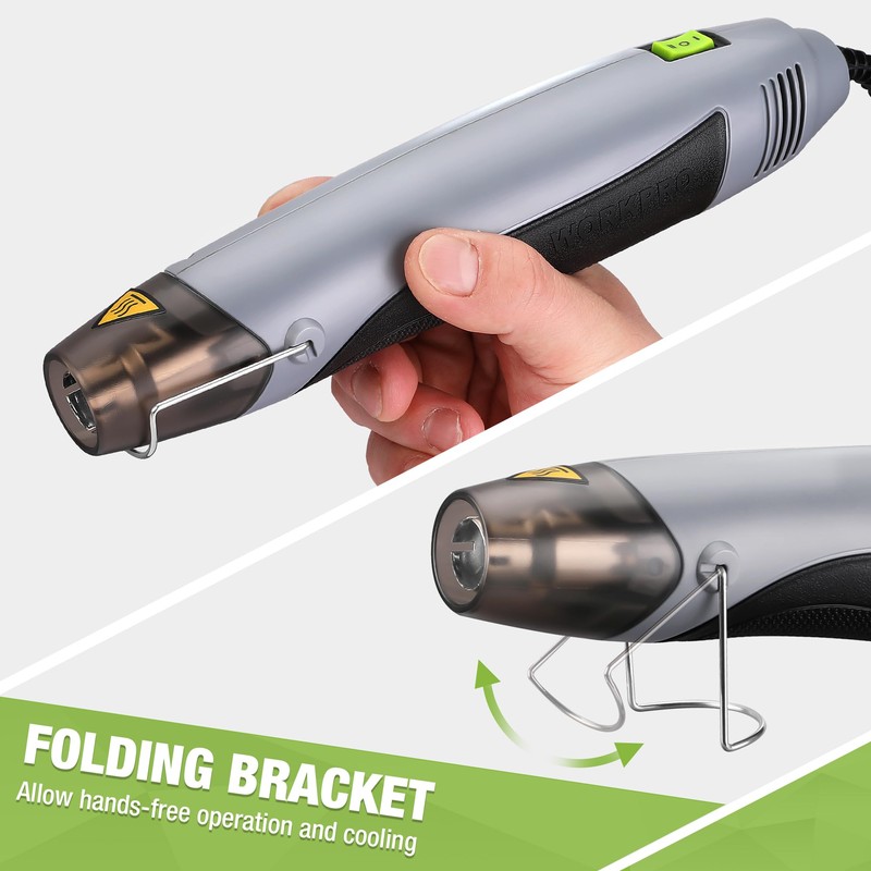WORKPRO Mini Heat Gun, 400W Hot Air Gun with Dual