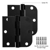 Zion Round & Square Matte Black Hinges - Bundles (24