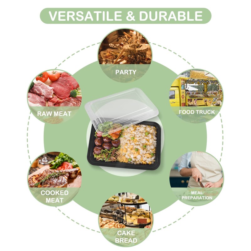 MBC MAT BOARD CENTER, 25-Pack (32 Oz) 1-Compartment Food Container-Rectangular