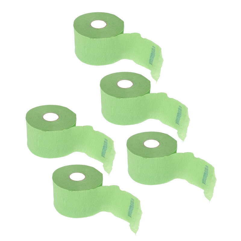 5 Rolls Disposable Barber Paper Neck Strips Self Adhesive Hairdressing