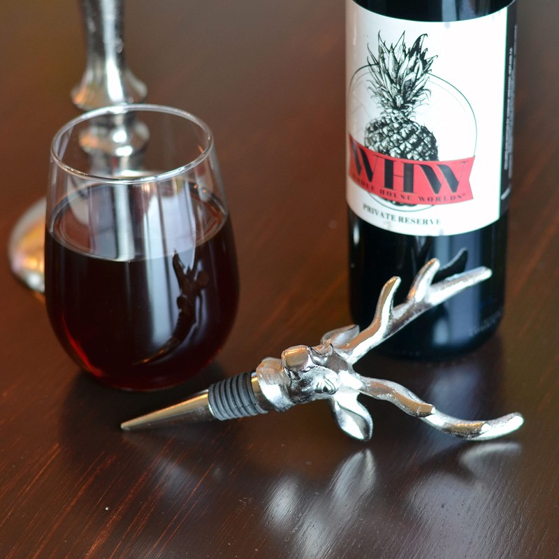 Bottle Stopper Botho Height 19 cm Nickel-Plated Aluminium