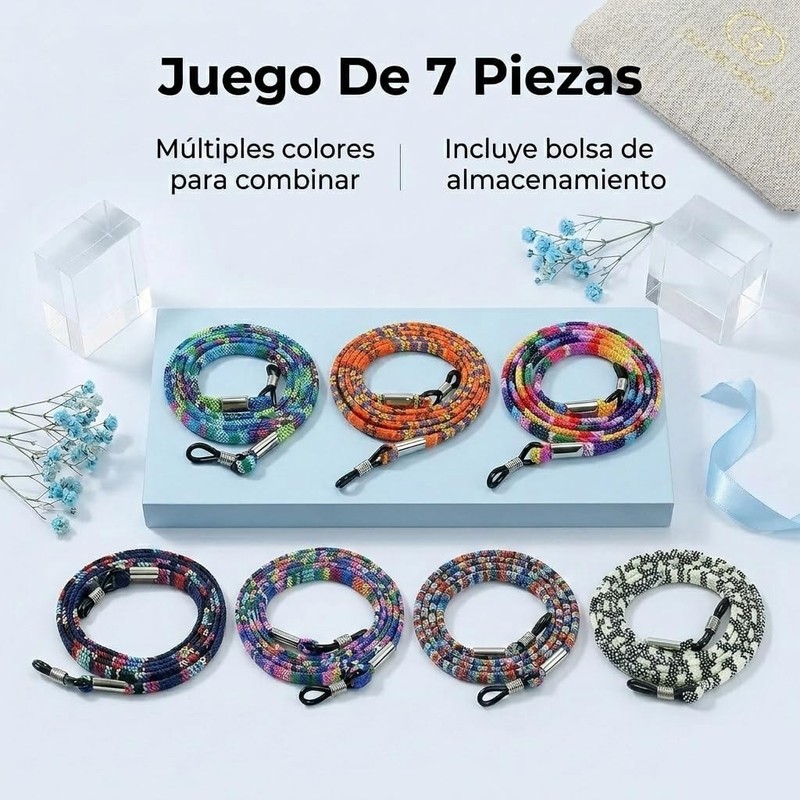 7Pzs Correas para Gafas, Estilo Bohemio, Diseño Ajustable