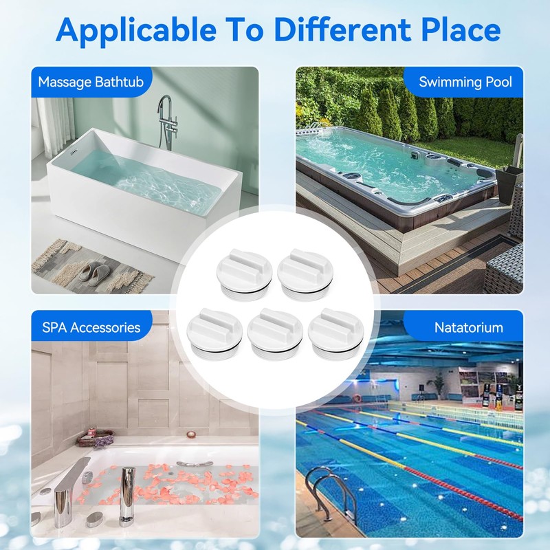 HERCHR 1.5 Inch Pool Pipe Plug Threaded Pool SPA Return