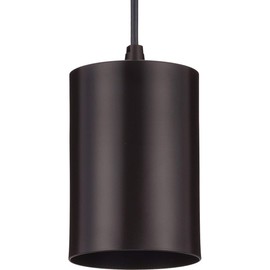 Progress Lighting Cylinder Collection 5-Inch 1-Light Antique Bronze Modern Outdoor Hanging Pendant Light, 9.80x5.00x5.00
