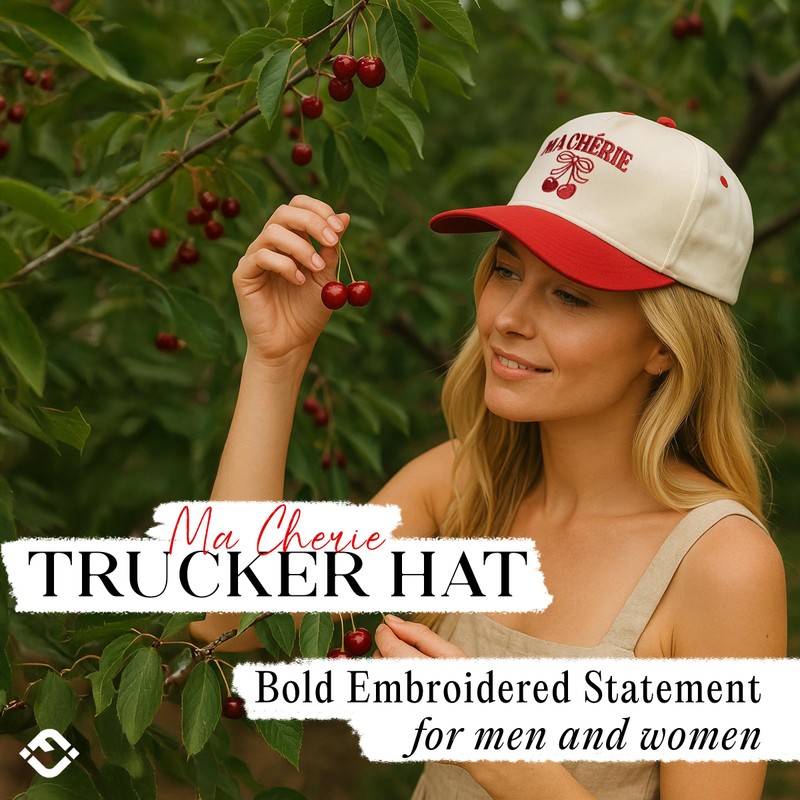 Two Tone Vintage Snapback Hat - Ma Chérie - Red/Beige